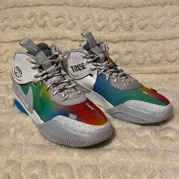 AUTHENTIC Nike Air Deldon Multicolor Basketball Shoes Size 9.5 BE TRUE - Picture 11 of 17